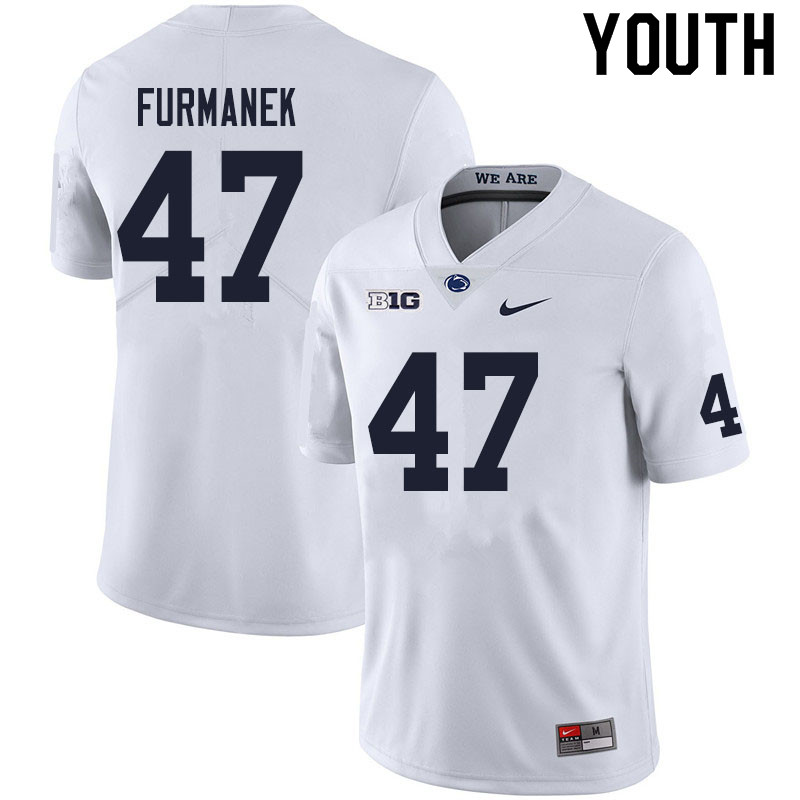 NCAA Nike Youth Penn State Nittany Lions Alex Furmanek #47 College Football Authentic White Stitched Jersey OIO7698TR